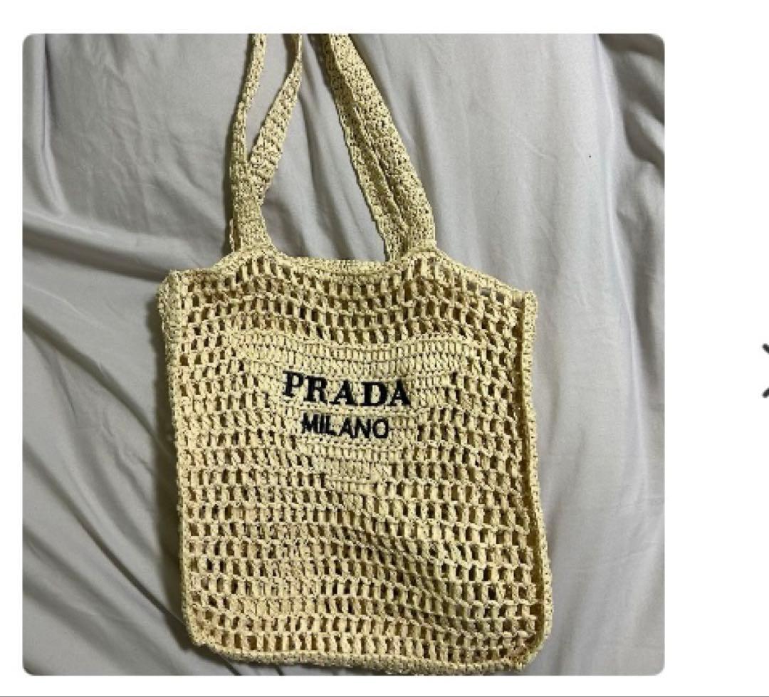 K*o様 PRADA かごバッグ ストローバッグ　トートバッグ　ノベルティ　プラ
