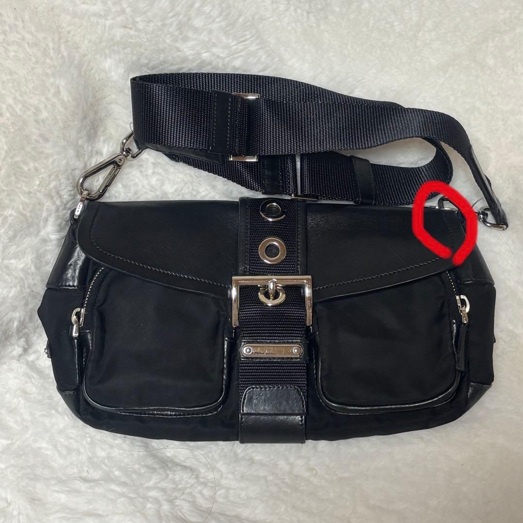 PRADA レザーナイロン ワンショルダーバッグ 黒 y2k 00s