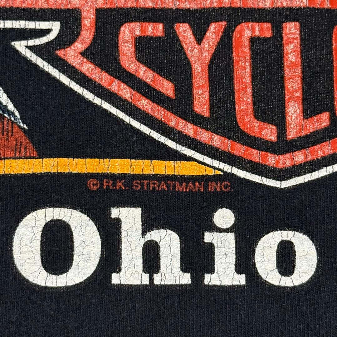 希少 90's HARLEY DAVIDSON ブルーフレイム イーグル ロンT