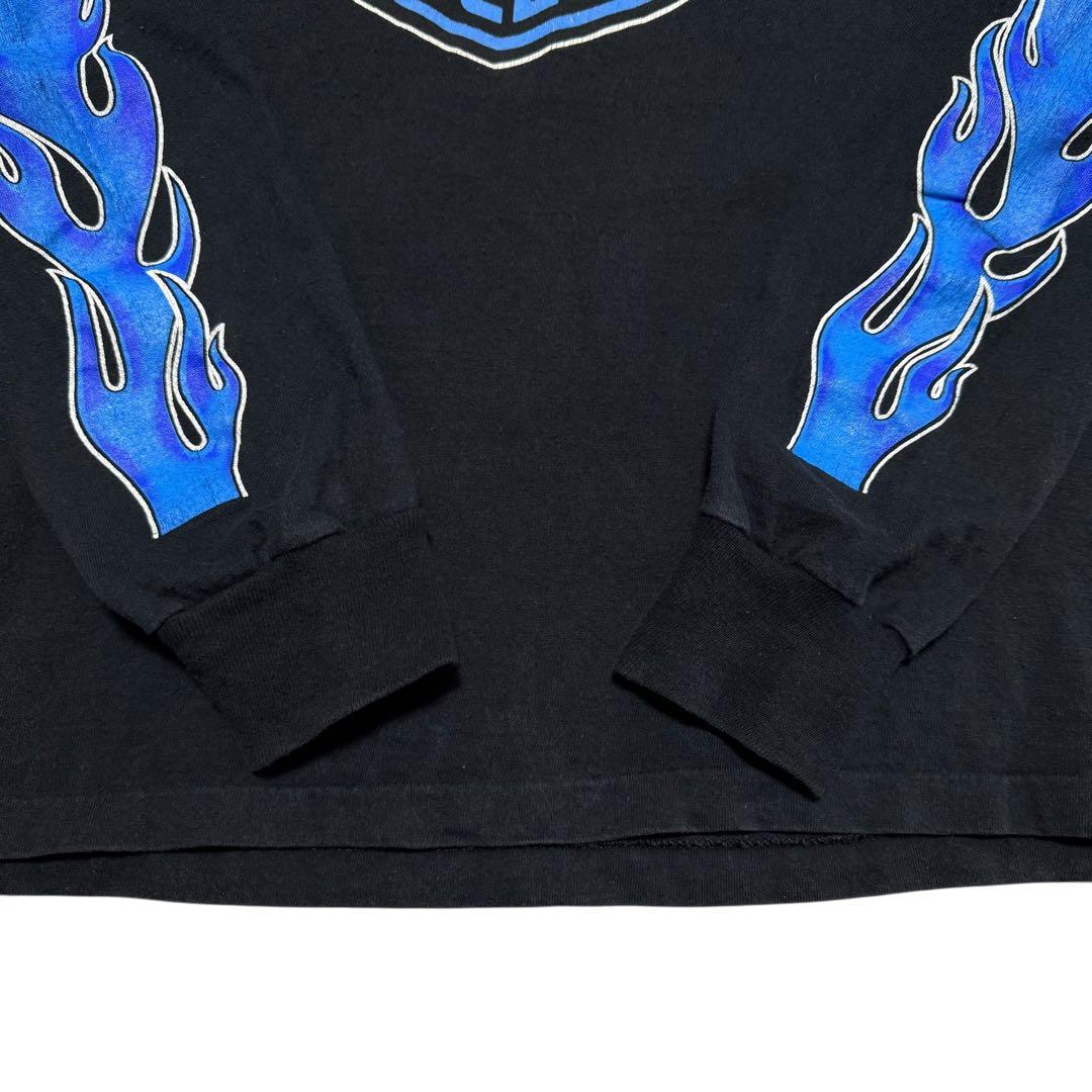 希少 90's HARLEY DAVIDSON ブルーフレイム イーグル ロンT