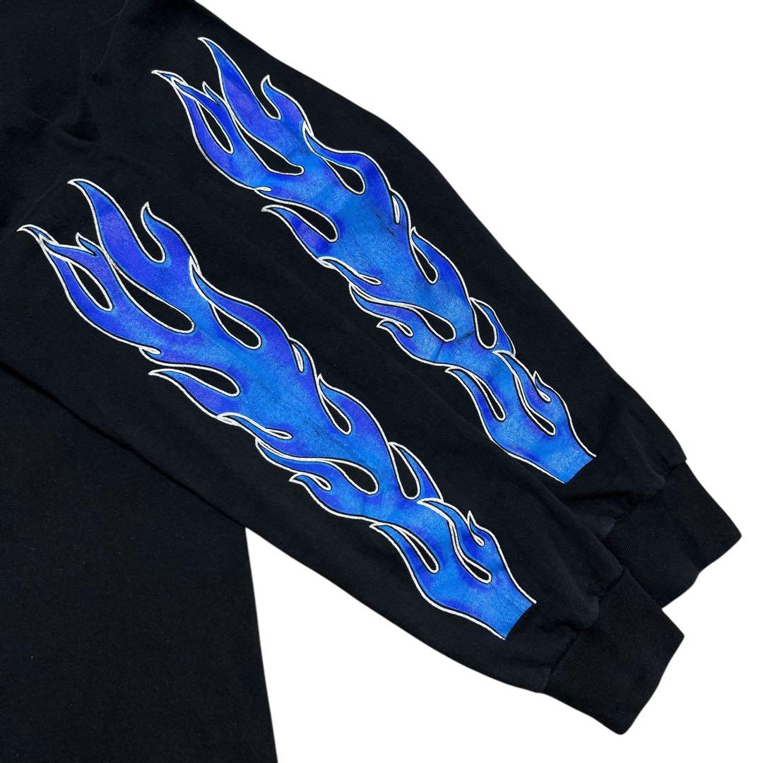 希少 90's HARLEY DAVIDSON ブルーフレイム イーグル ロンT