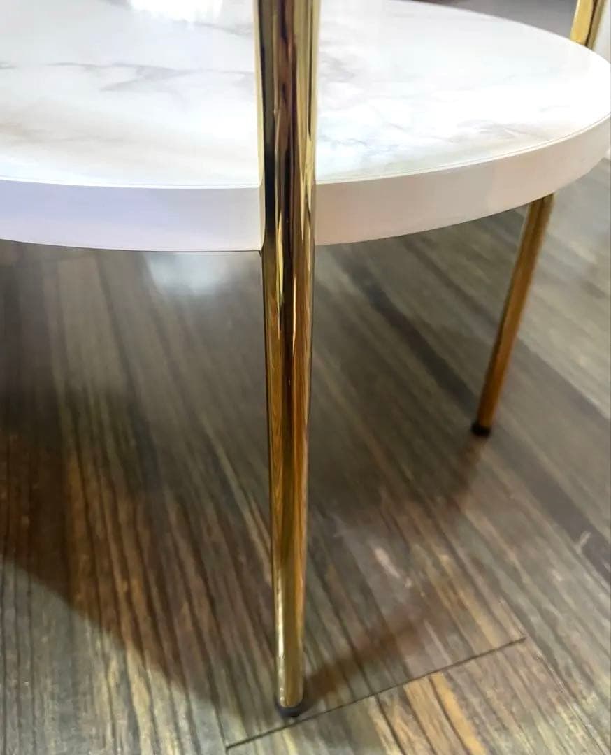 Francfranc レガート コーヒーテーブル S ゴールド×マーブル