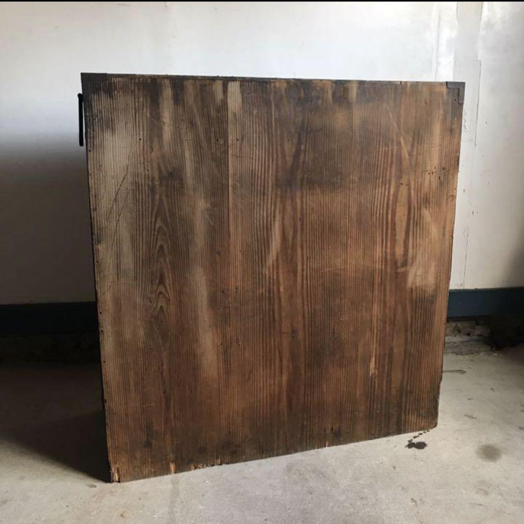 帳場箪笥 タンス 食器 棚 水屋 収納 アンティーク レトロ 古材 引き出し