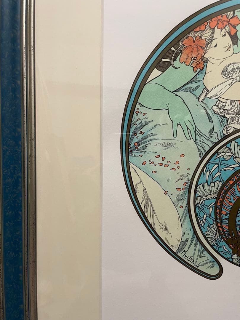 ミュシャ　シルクスクリーン　風は青春とともに去る(1899)　86/300