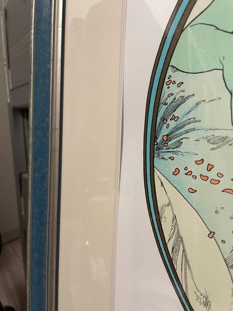 ミュシャ　シルクスクリーン　風は青春とともに去る(1899)　86/300