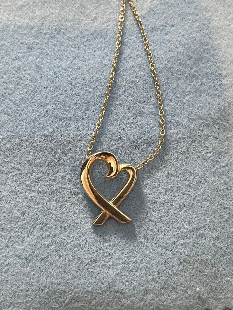 【1月末まで】美品ティファニー ラビングハートネックレス シルバー925 巾着付