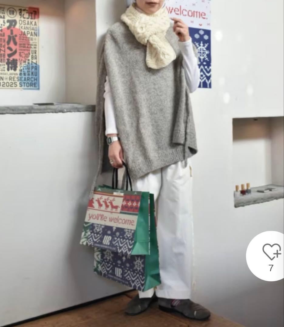 かぐれ　今季　新品　ペルーアランマフラー　防寒　冬　2025秋冬