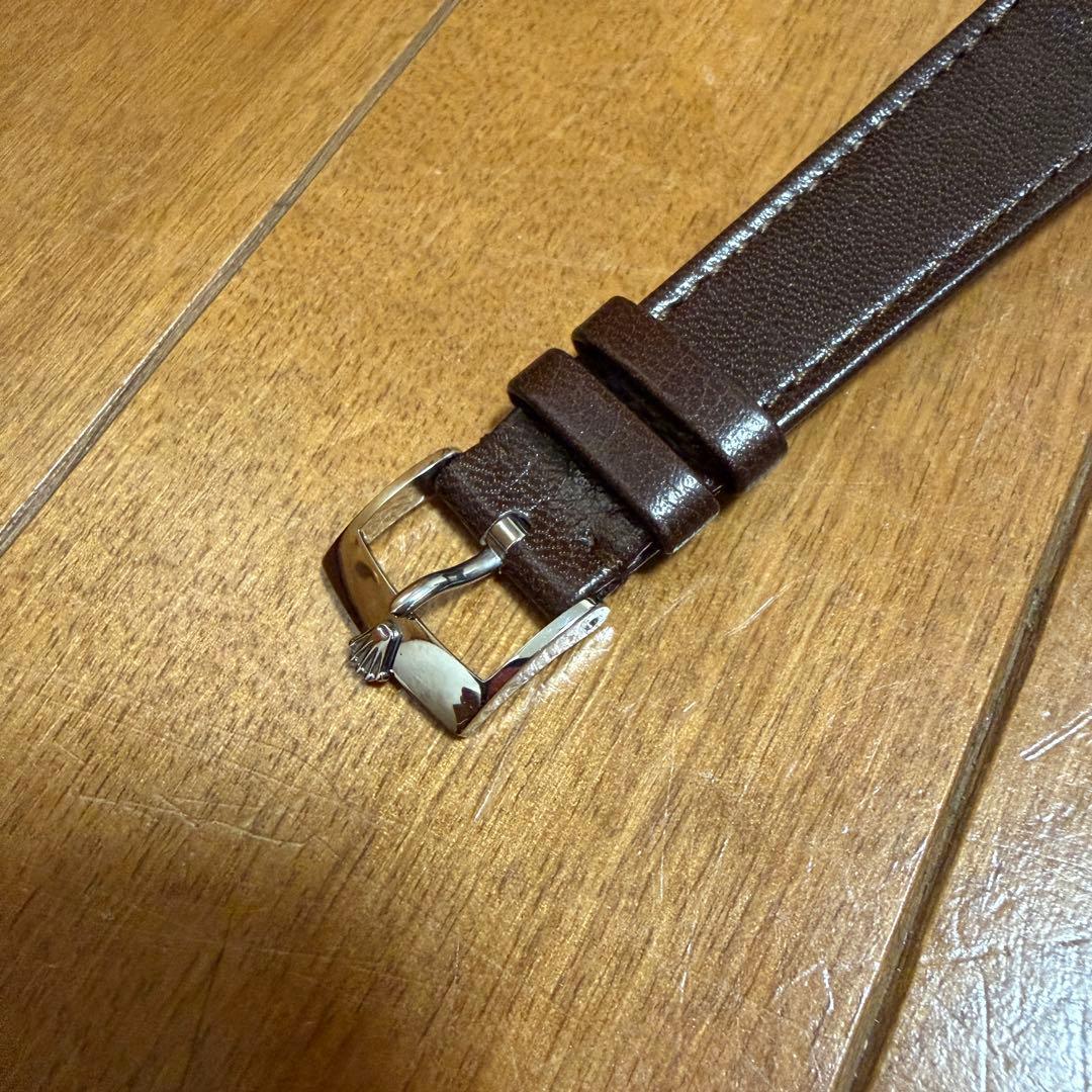 ロレックス 純正カーフベルト 19-16mm SSバックル16mm 付き