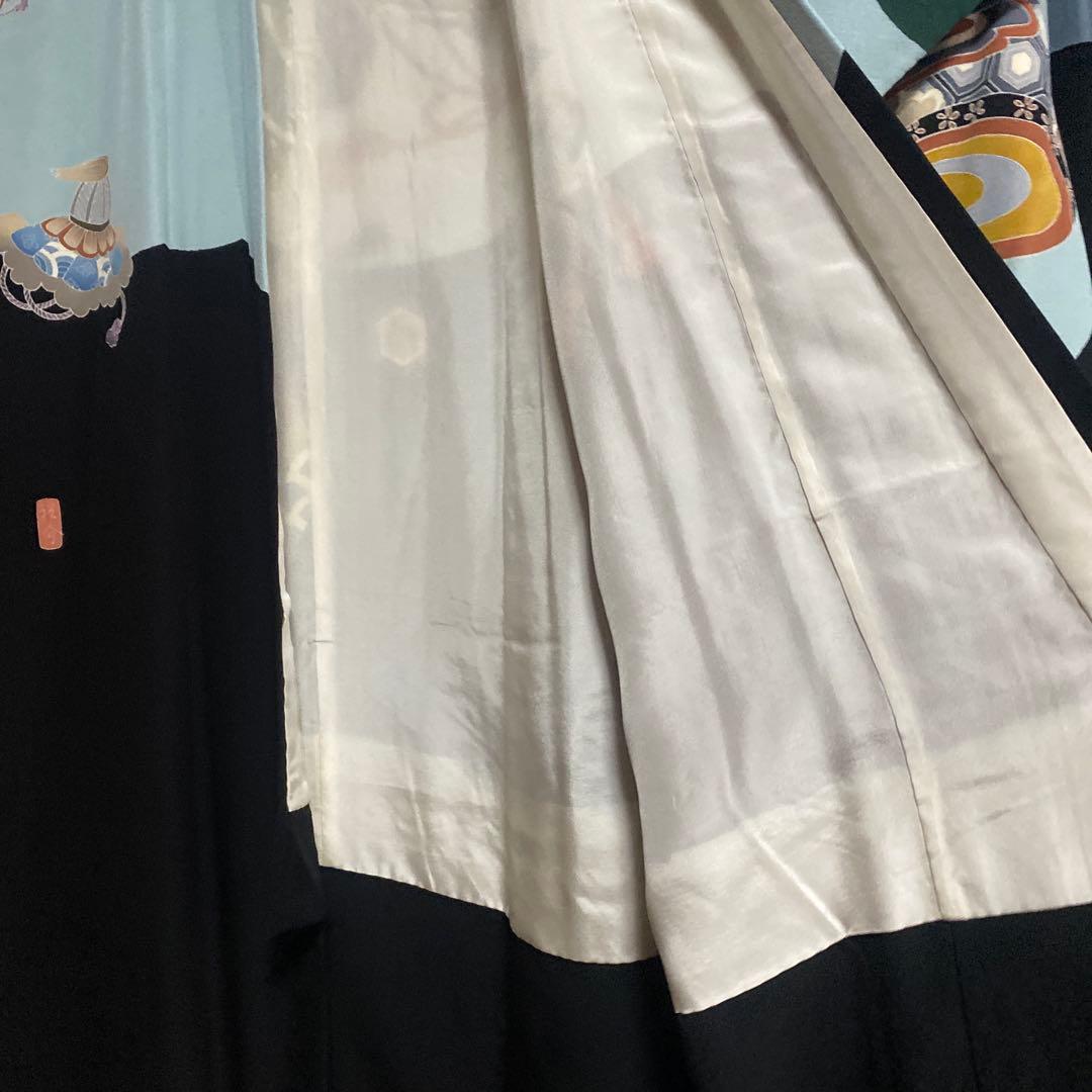 男児　5 歳　七五三　正絹　ちりめん着物　ビンテージ　京都 羽織+着物セット