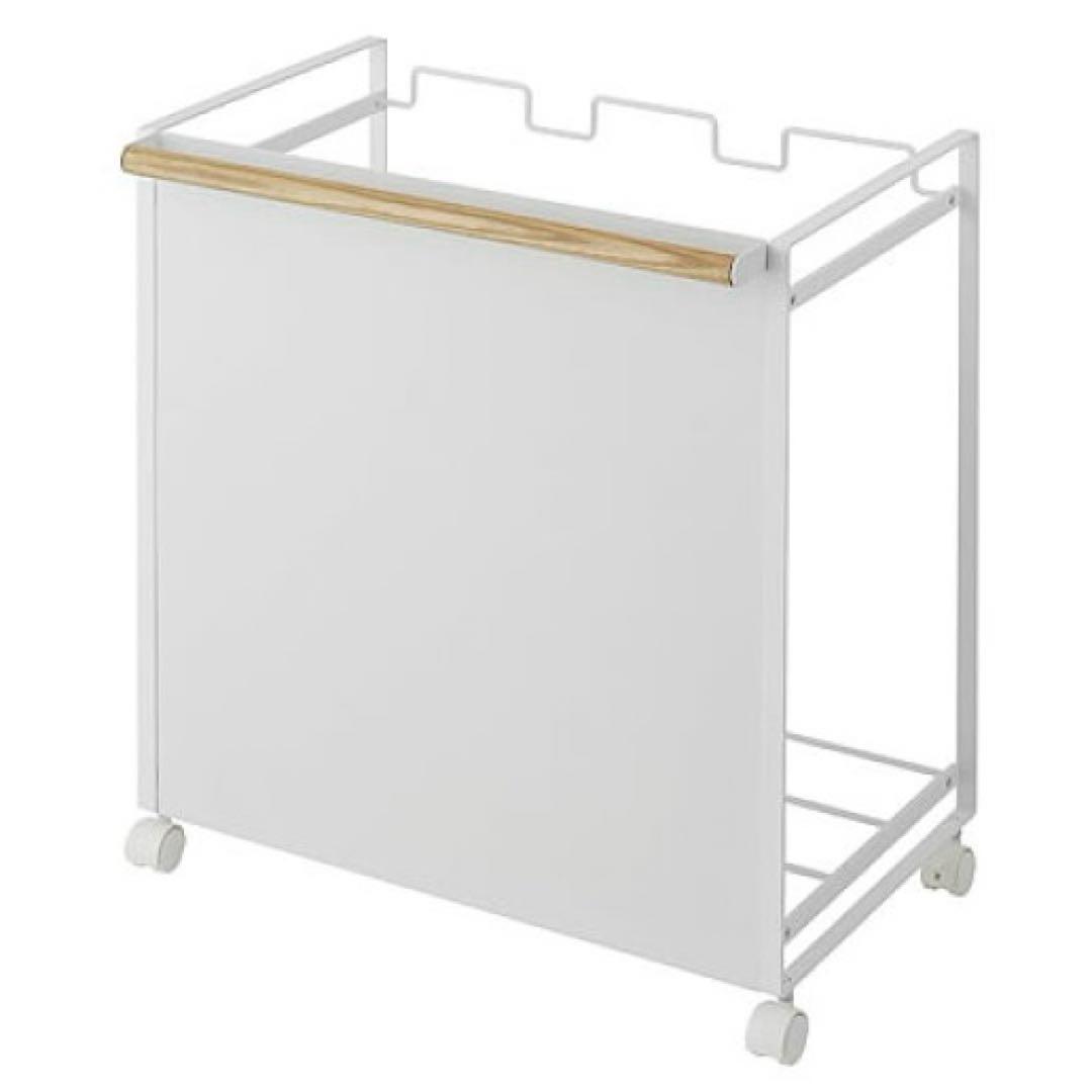 山崎実業　トスカ　３分別ダストワゴン　ホワイト