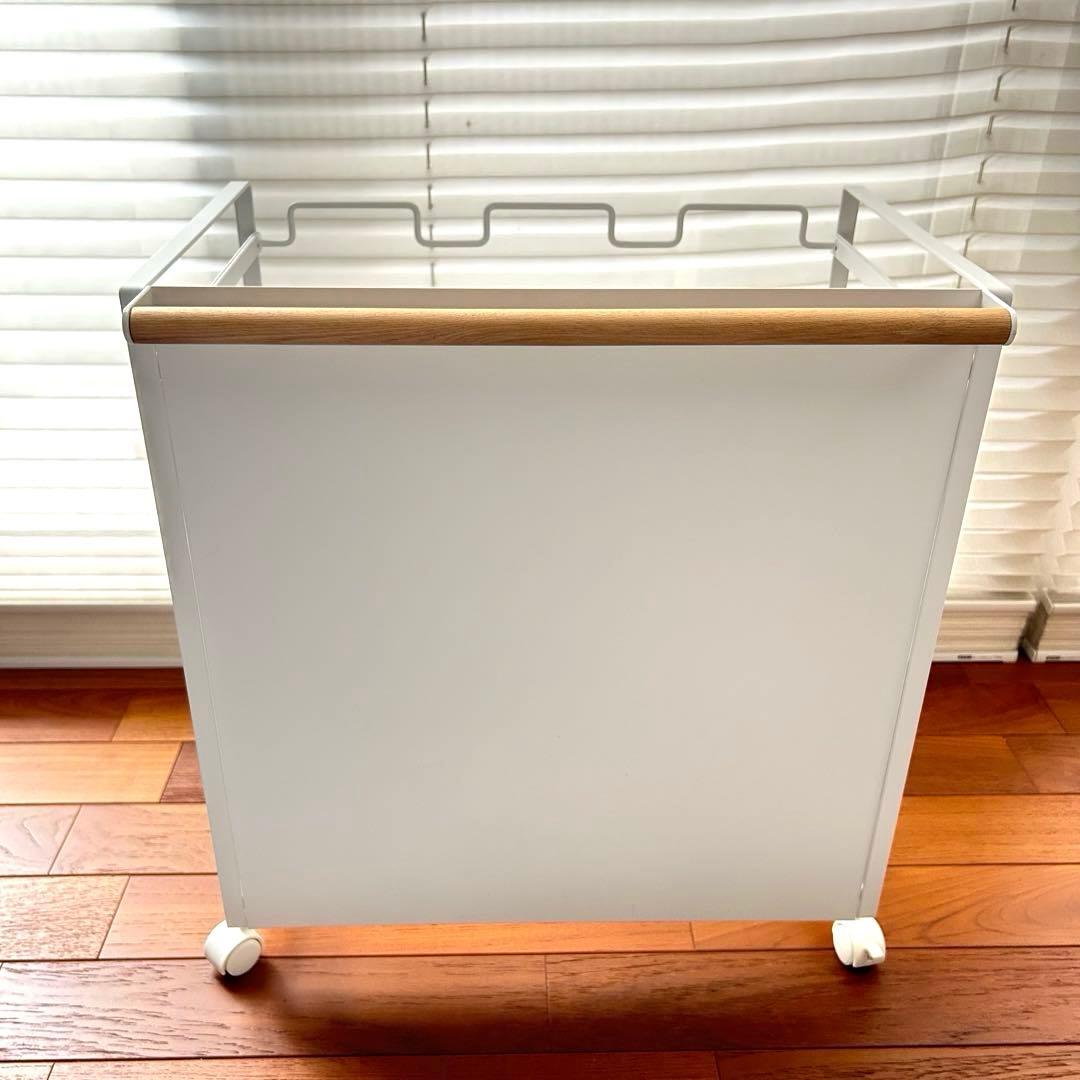 山崎実業　トスカ　３分別ダストワゴン　ホワイト