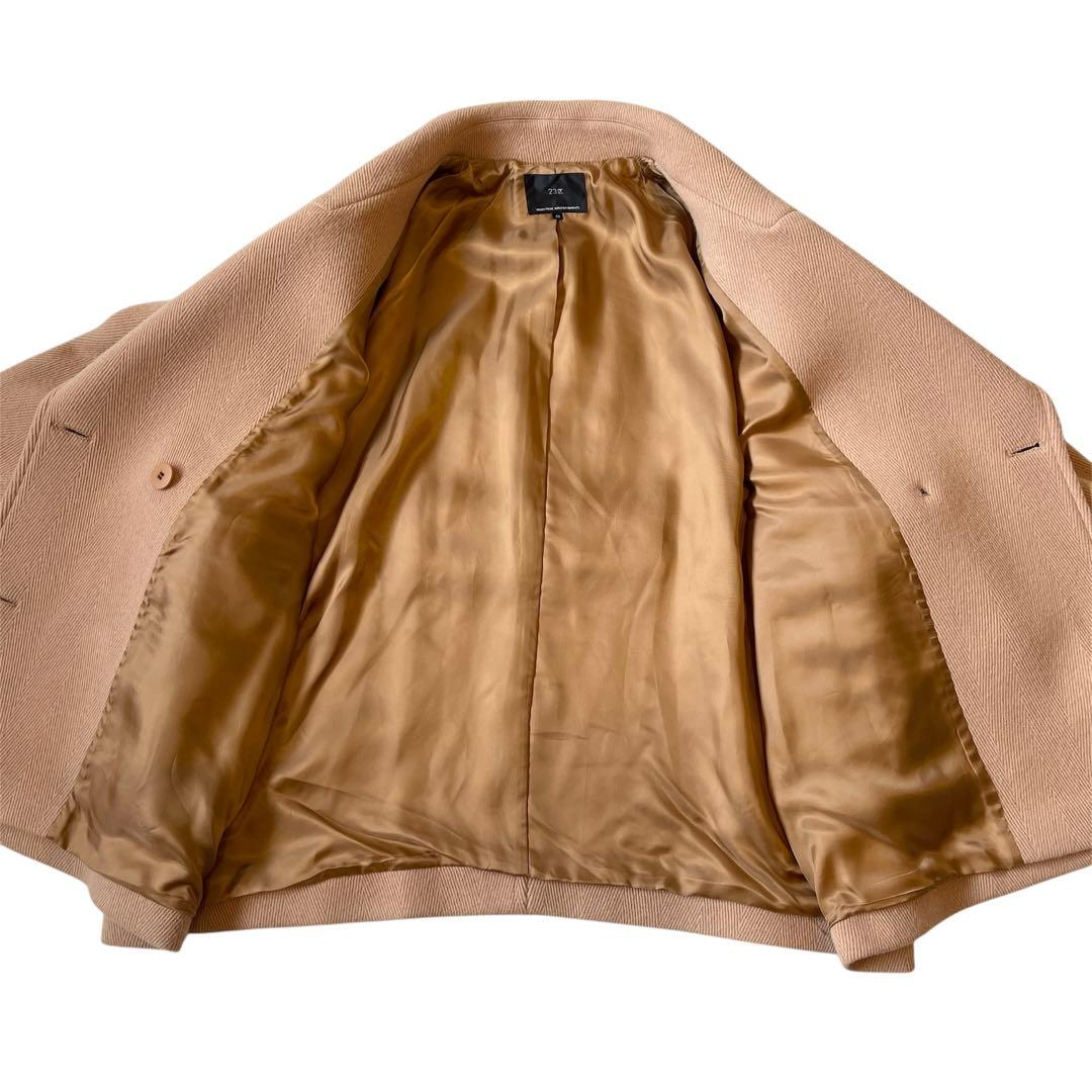 23区 ヘリンボーン ショート ピーコート 大きいサイズ 46 2022AW✨