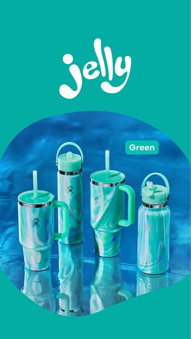 新品Hydro Flask 24oz Jelly Green 限定品/ストロー
