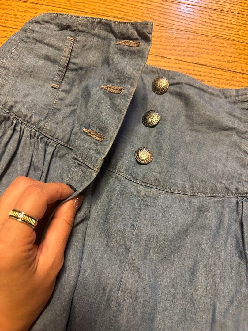 マイルドちゃん専用❖kapitalキャピタル❖デニムキュロットコンチョボタン袴