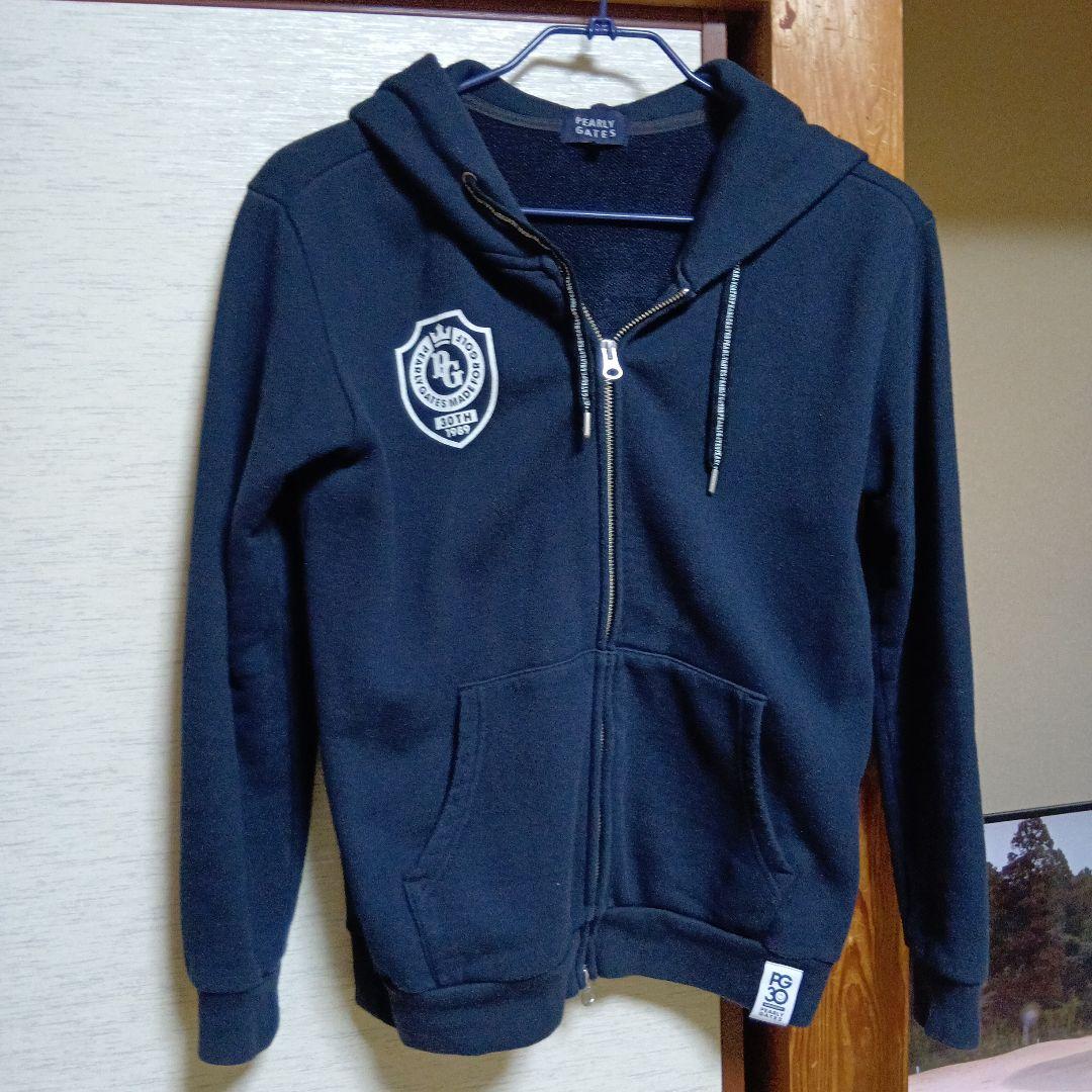 【パーリーゲイツ】美品 パーカー ネイビー ニコちゃん 0サイズ レディース