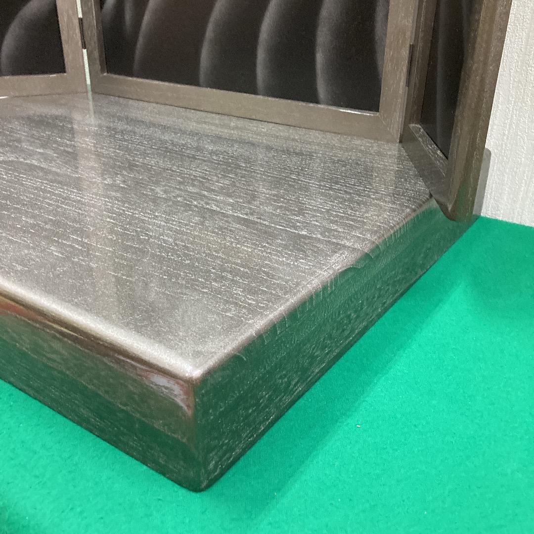 E2 高級桐　銀塗り台巾60㎝位　五月人形台屏風　5月兜台　5月屏風　鎧兜飾り