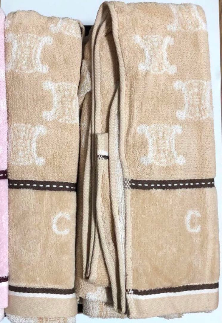 セリーヌ　マカダム柄　タオルケット　2枚セット　ベージュ　ピンク　CELINE