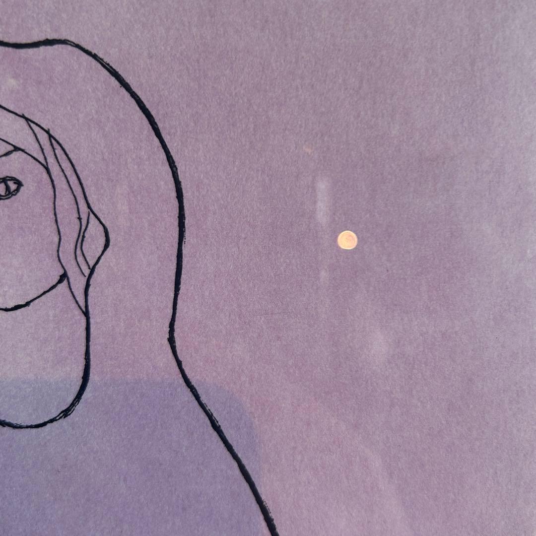 大沢昌助「春」銅版　人物画　本人サイン入　10/80 額付き　26.2.11-2