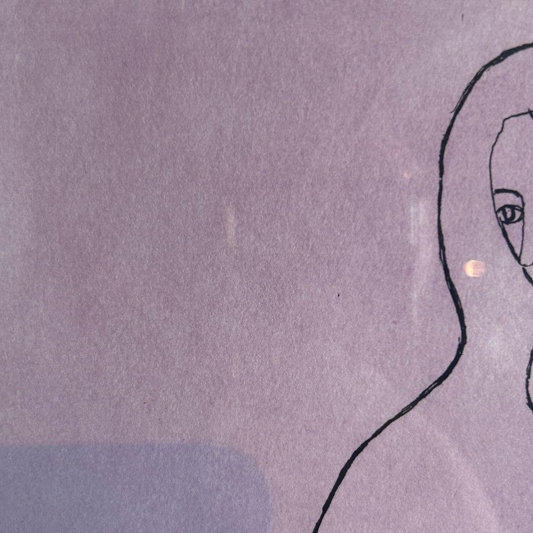 大沢昌助「春」銅版　人物画　本人サイン入　10/80 額付き　26.2.11-2