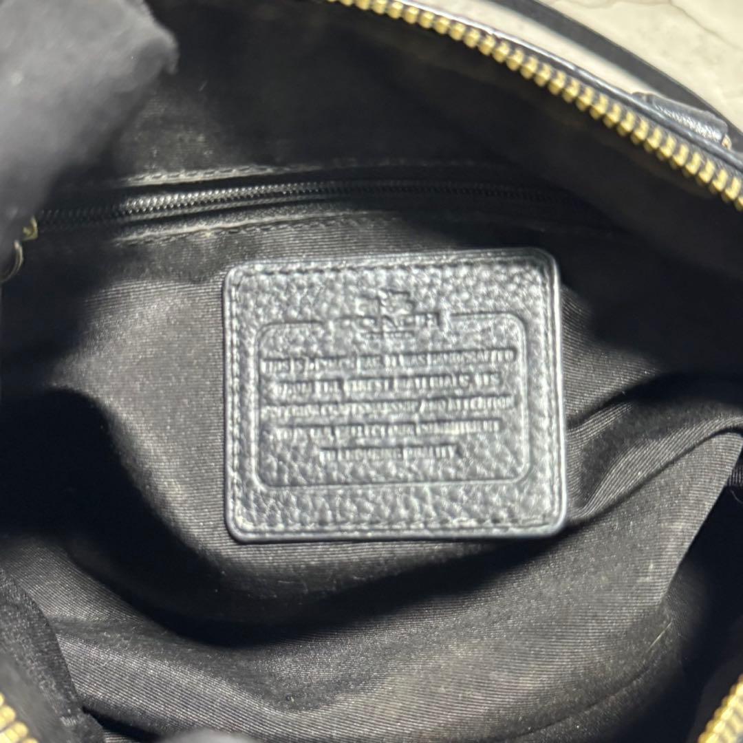 美品✨️コーチ 2way ショルダーバッグ ミニボストン ターンロック レザー 黒