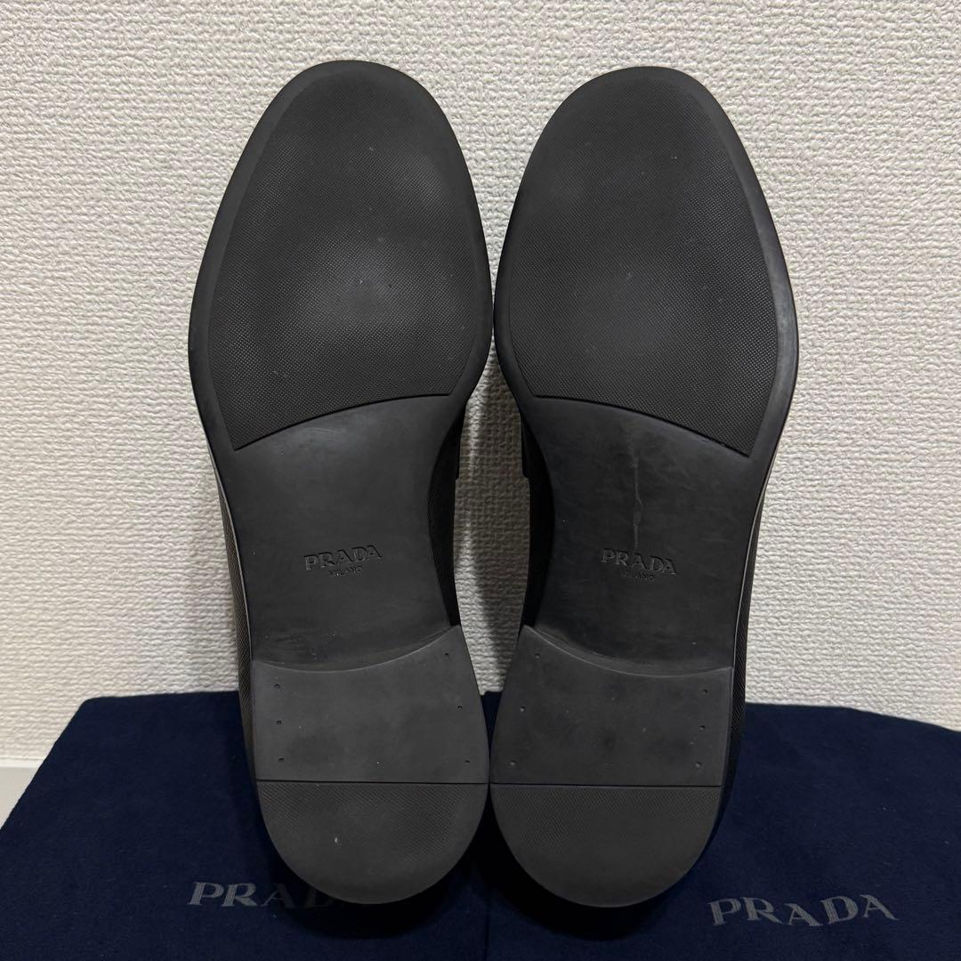 prada ローファー サフィアーノレザー トライアングル 黒 ビジネスシューズ