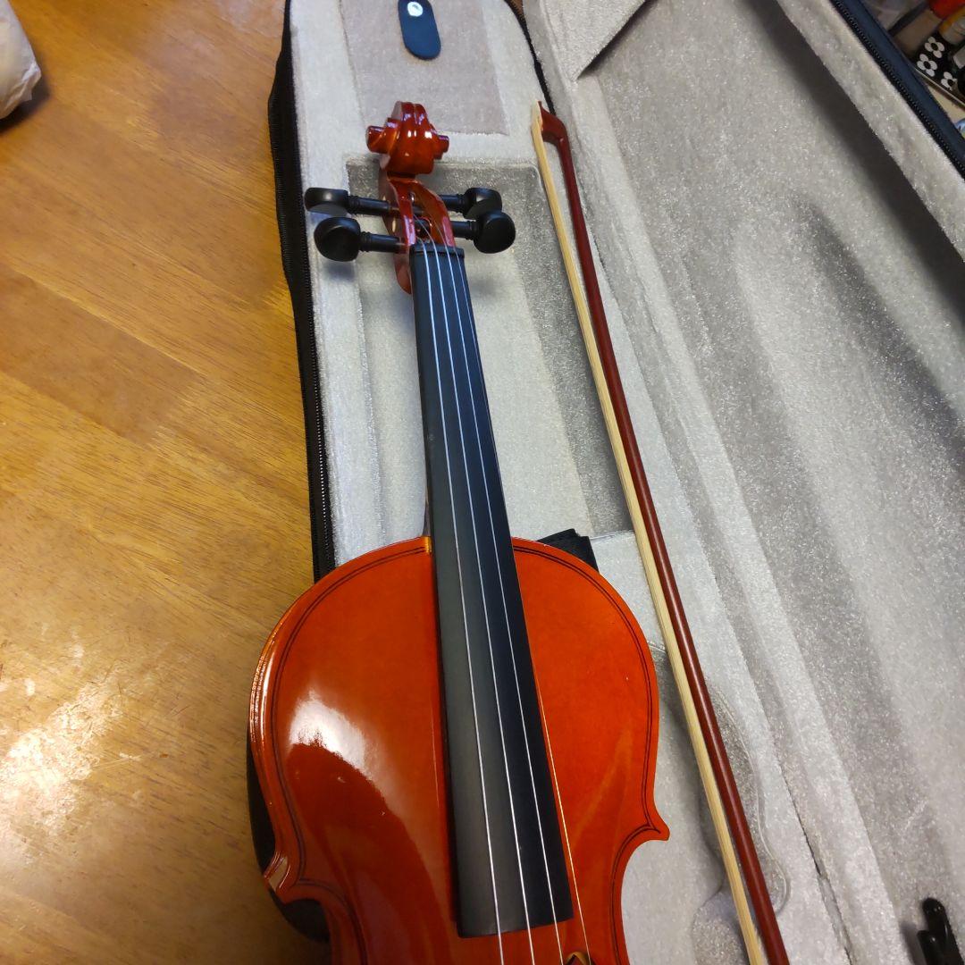 新品！格安！オレンジ 4/4バイオリンAV-10本体 弓 ハードケース、弦、付き