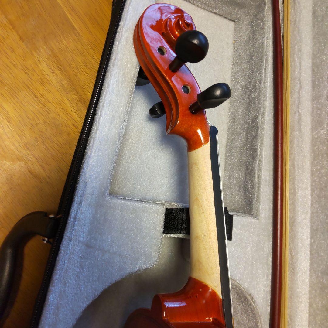 新品！格安！オレンジ 4/4バイオリンAV-10本体 弓 ハードケース、弦、付き