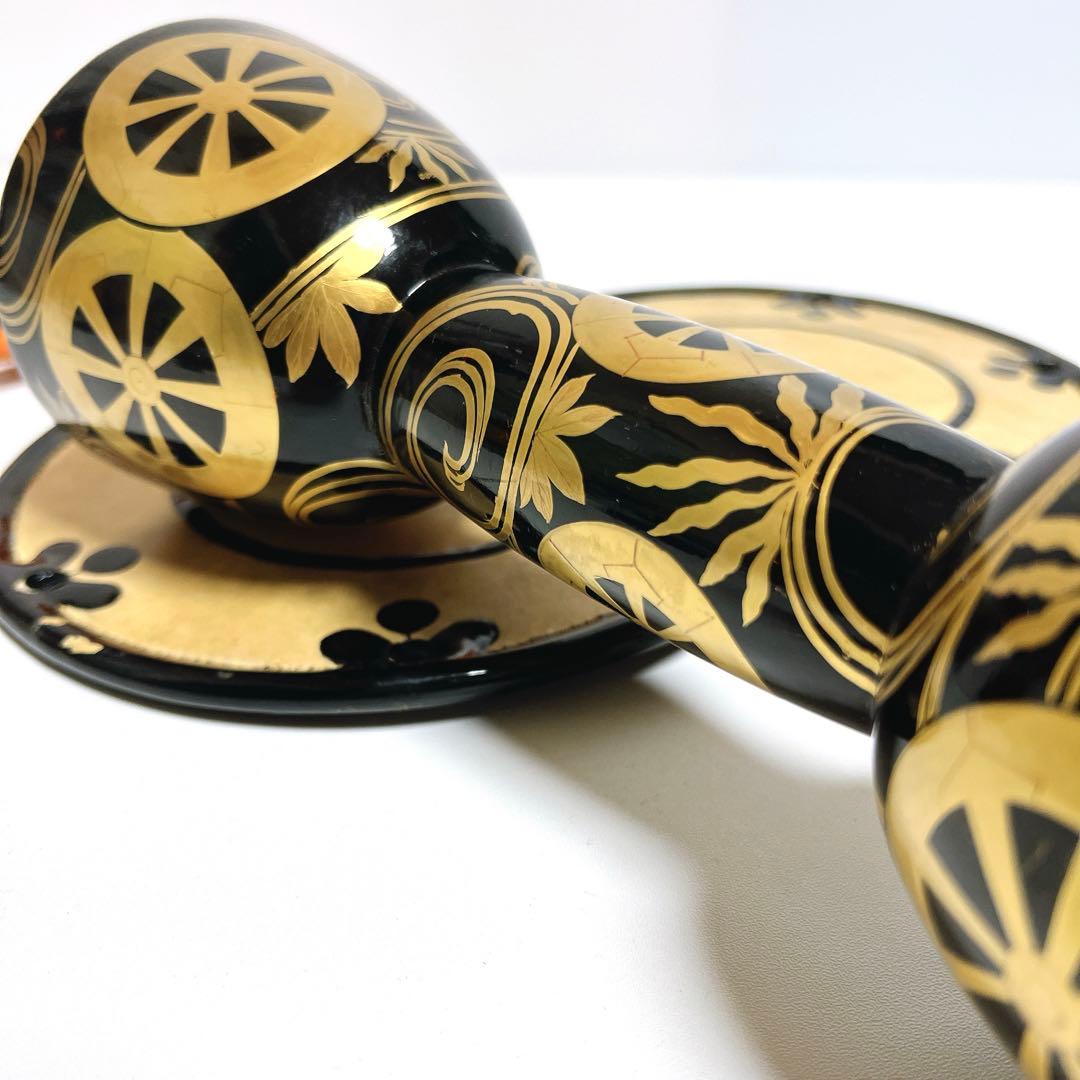 【希少】鼓　蒔絵　小鼓　胴　和楽器　漆塗り　伝統芸能　能 歌舞伎　竹雀　金彩