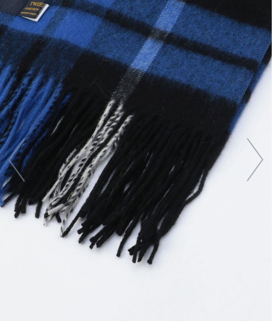 TWEEDMILLツイードミル チェック　ストール　ブルー