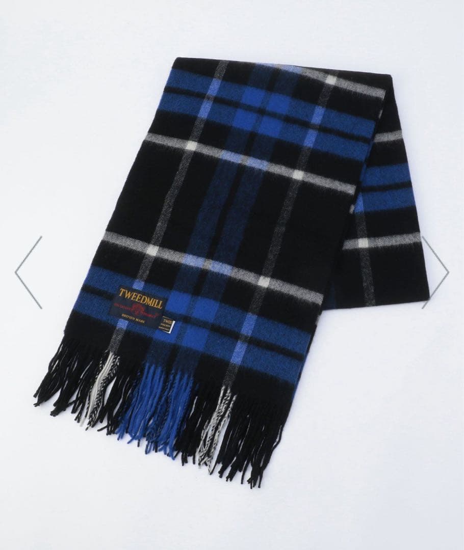 TWEEDMILLツイードミル チェック　ストール　ブルー