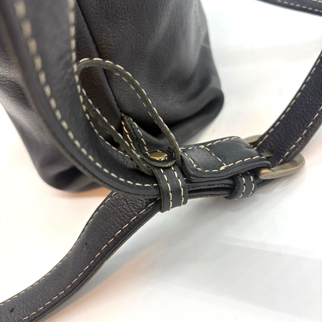 極美品　Dakota シャーロット ショルダーバッグ レザー 斜め掛け　黒