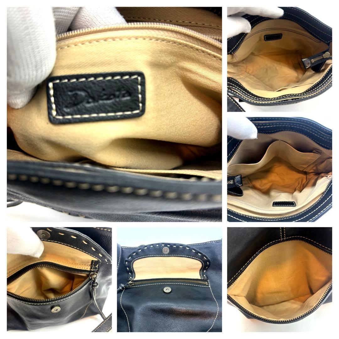 極美品　Dakota シャーロット ショルダーバッグ レザー 斜め掛け　黒