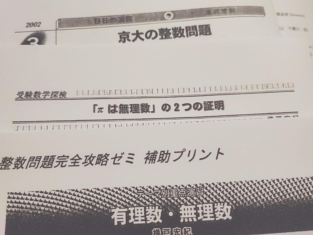 大数ゼミによる整数問題完全攻略ゼミプリントフルセット　数学　駿台　河合塾