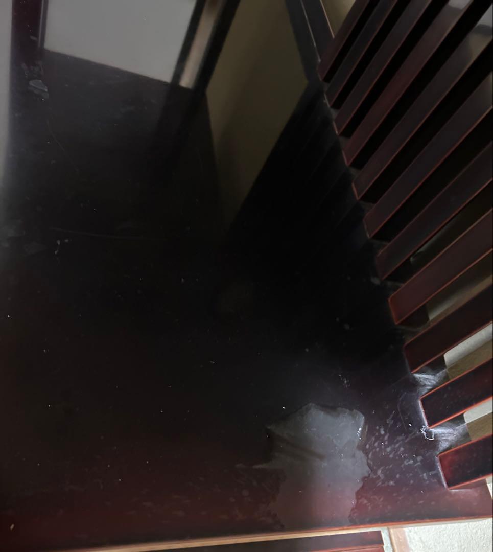 本漆　輪島塗　茶箪笥　モダンなデザイン　ワインレッド