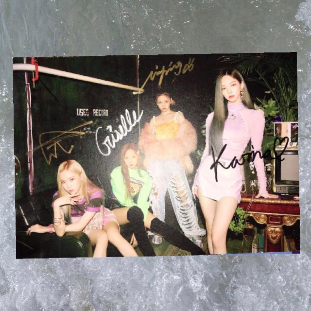 aespa エスパ直筆サイン LINEMUSIC ラインミュージック