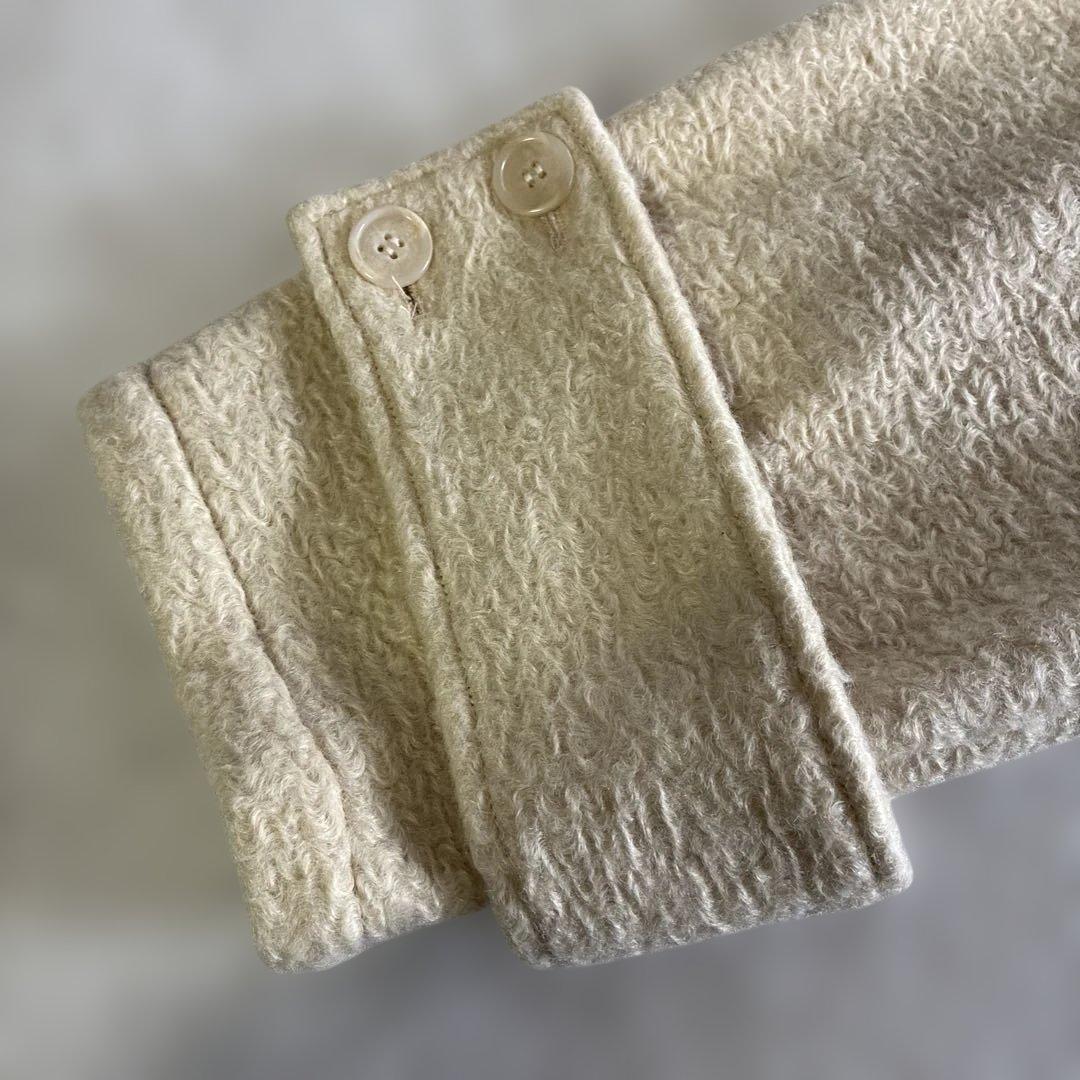 lawgy カールダブルブレステッドベルトポイントコート