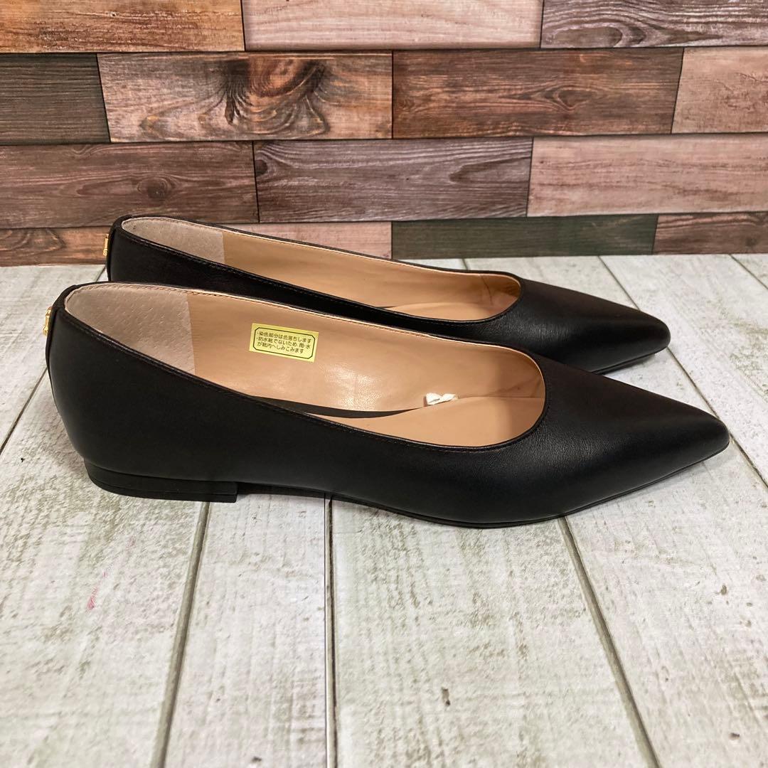 ✨新品✨　ローレンラフフローレン　フラットシューズ　バレエ　ポインテッドトゥ　黒