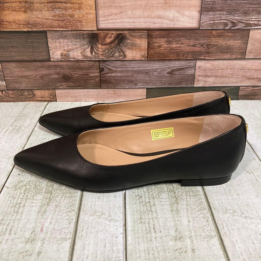 ✨新品✨　ローレンラフフローレン　フラットシューズ　バレエ　ポインテッドトゥ　黒