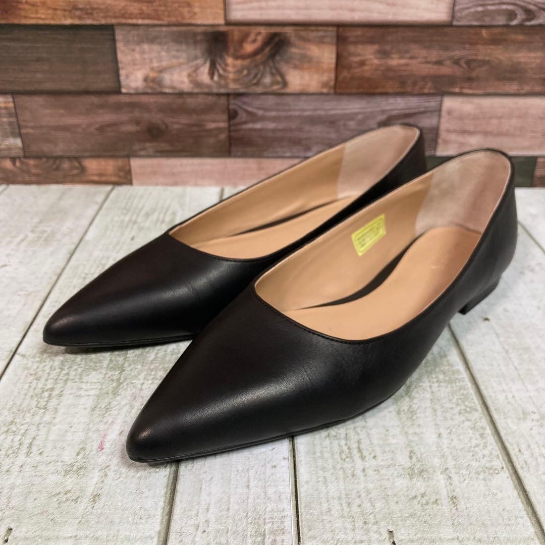 ✨新品✨　ローレンラフフローレン　フラットシューズ　バレエ　ポインテッドトゥ　黒