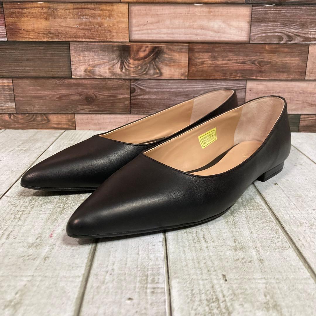 ✨新品✨　ローレンラフフローレン　フラットシューズ　バレエ　ポインテッドトゥ　黒