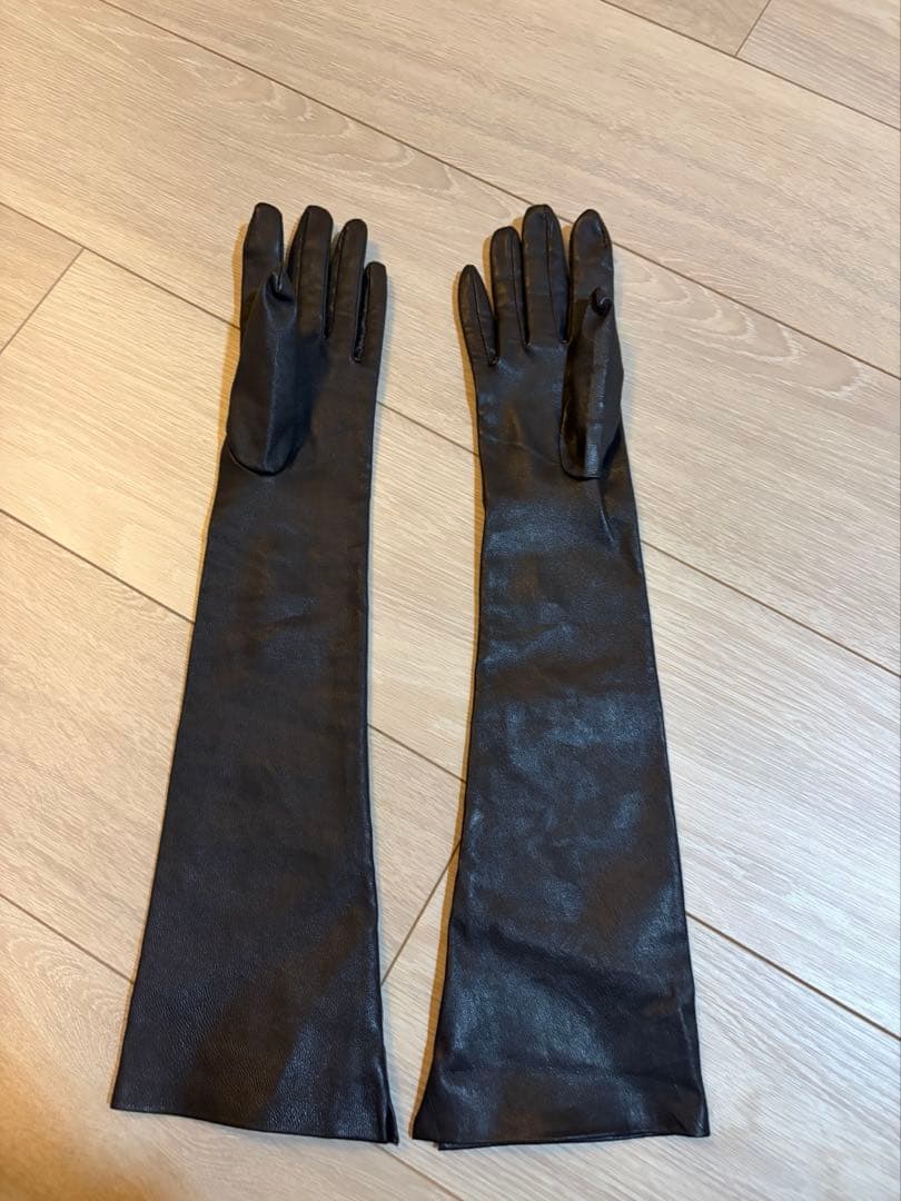 ZARA ロンググローブ 焦茶色