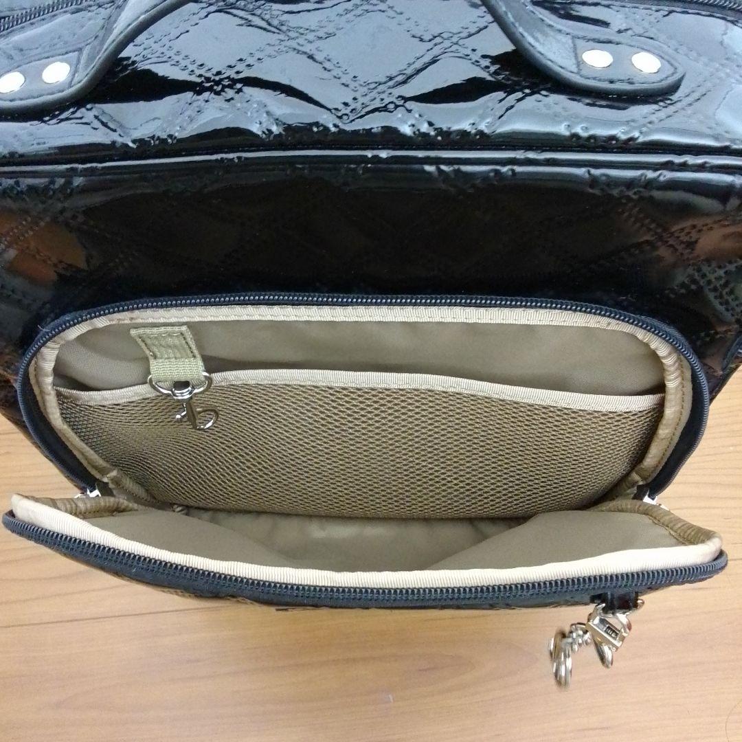 SWANY スワニー キャリーバッグ 機内持ち込み可能 エナメル ブラック