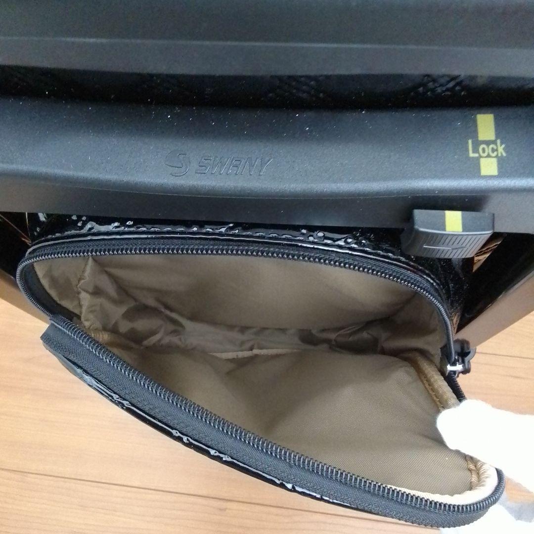 SWANY スワニー キャリーバッグ 機内持ち込み可能 エナメル ブラック