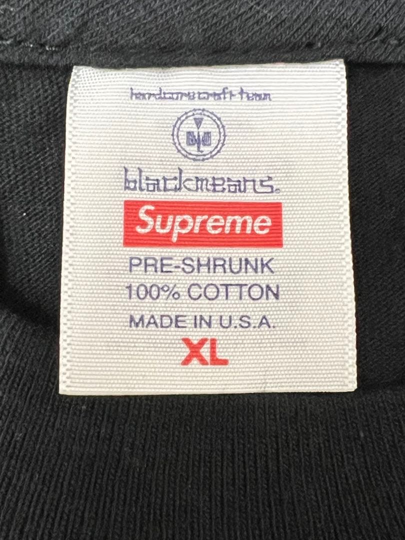 トップス supreme black means L/S TEE