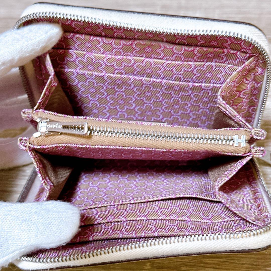 エルメス　アザップ　シルクインコンパクトケース　クリーム色