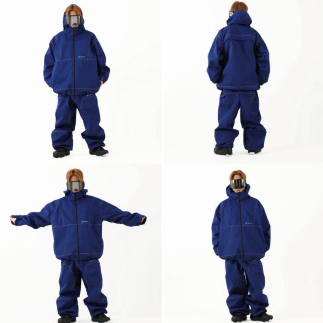 スノボ　スノーボードウェア　ブラック　男女兼用Sサイズ、HIMANI 新品未使用