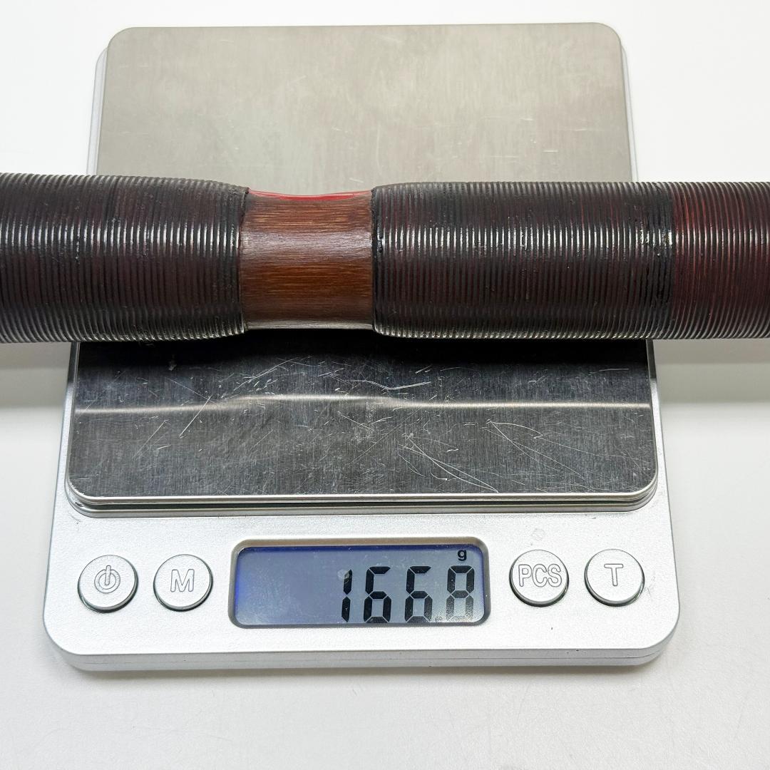 年代物 能管 39.5㎝ 竹管 内朱塗 能笛 頭金 和楽器 横笛