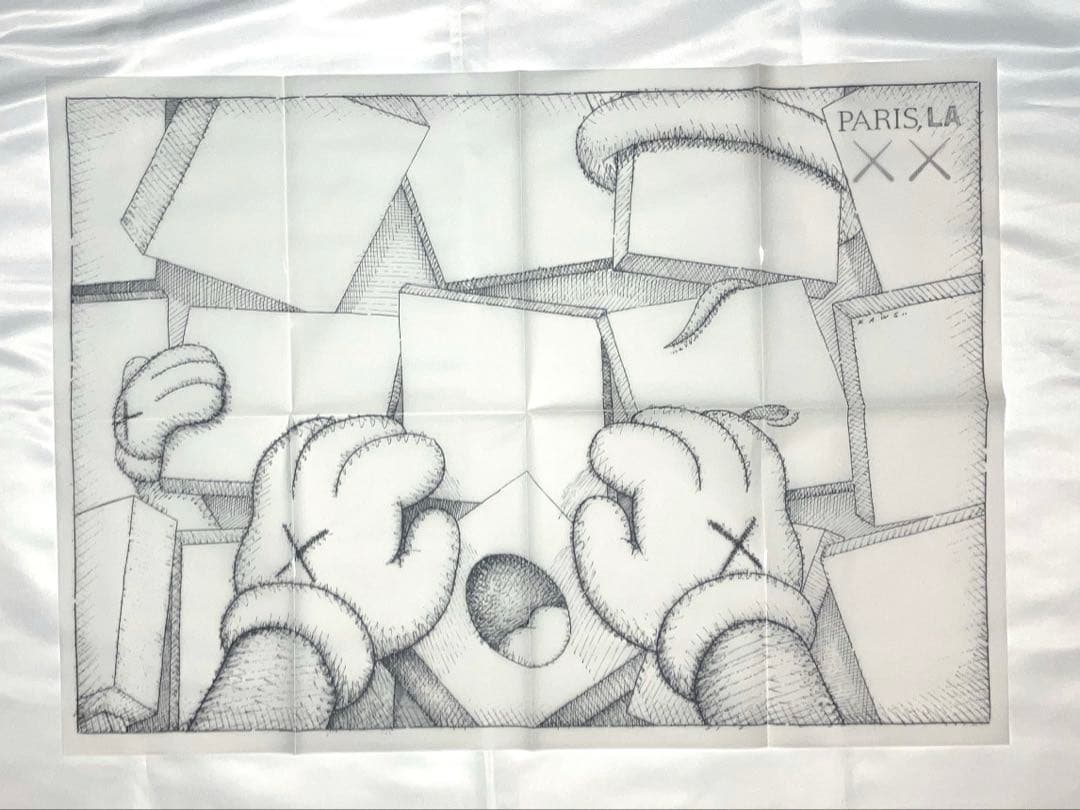 【希少】Kaws Paris,LA シルクスクリーンオリジナルポスター