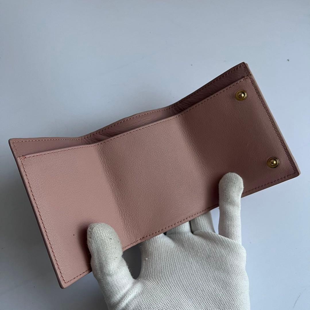 ✨未使用保管品✨　LOEWE コンパクトウォレット　ミニ財布　レザー　ピンク