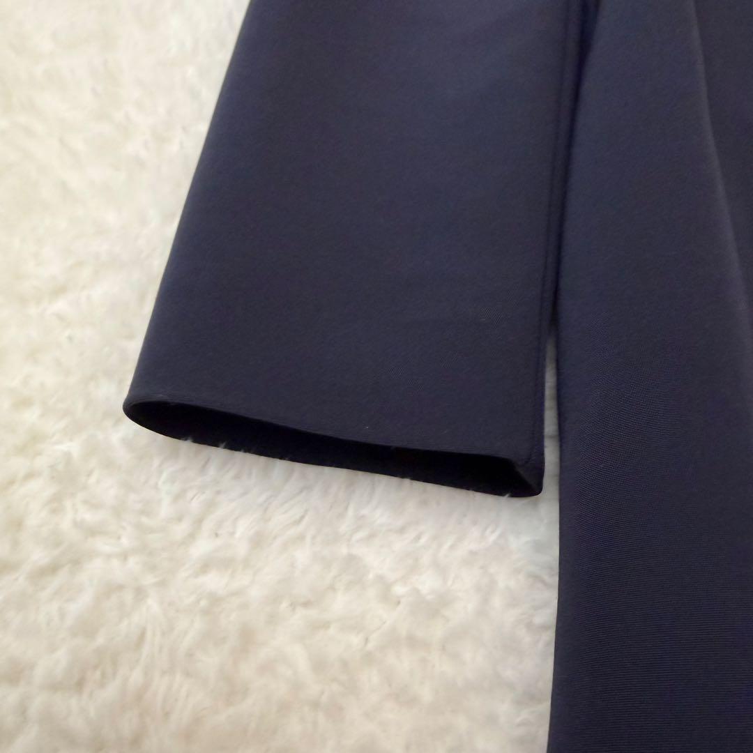 yori ラウンドカラー ドレス　ワンピース　ネイビー　Aライン　セレモニー